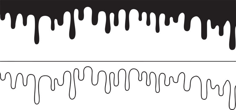 Drip Border Liquid Paint Frame Illustration