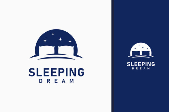 Sleeping logo symbol icon design