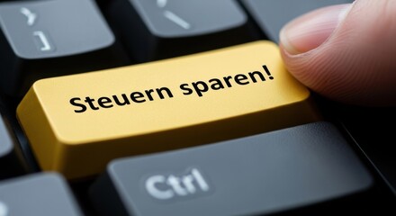 Macro Close-up of a Finger Pressing a Yellow 