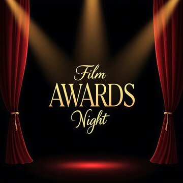 Glamorous stage setting for the annual film awards night celebration