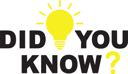 Did You Know Lightbulb Question Vector Info Text