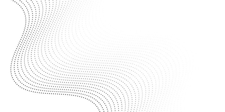 Flowing dots particles nice wave pattern halftone black gradient simple art good energy circle art