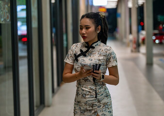Thai girl in Chinese Style Dress