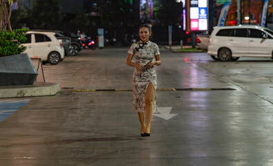 Thai girl in Chinese Style Dress