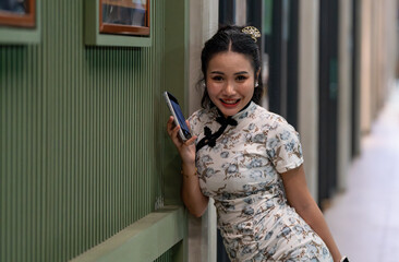 Thai girl in Chinese Style Dress