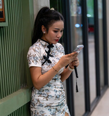 Thai girl in Chinese Style Dress