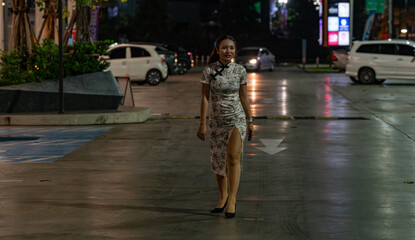 Thai girl in Chinese Style Dress