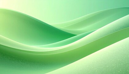 Layered Green Waves Abstract Background