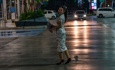 Thai girl in Chinese Style Dress