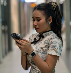 Thai girl in Chinese Style Dress