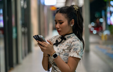 Thai girl in Chinese Style Dress