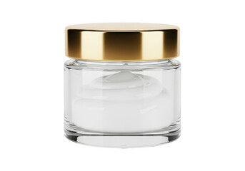A small jar of cream isolated on transparent background