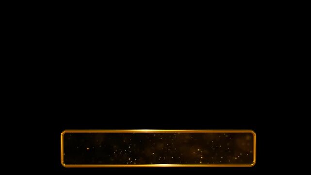 Gold Glitter Particle Lower Third Motion Background