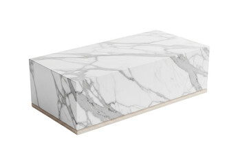 Marble block isolated on transparent background