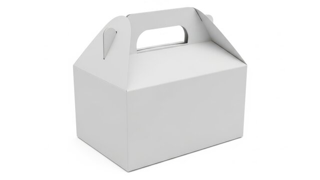 Elegant white cardboard gable box for convenient storage and portability