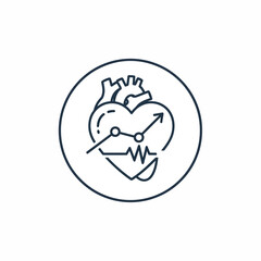 Obraz premium Heart Health Monitoring Icon