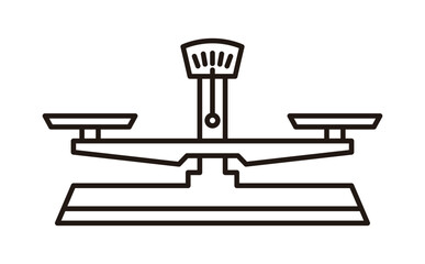 シンプルで使いやすい天秤のイラスト