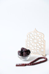 Moslem islamic festive decoration for Ramadhan, Eid al-Adha, or Eid al-Fitr, isolated on white background