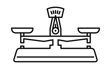 上皿天秤のシンプルベクターイラスト