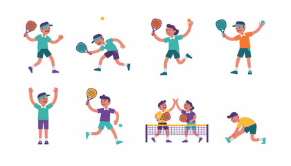 People Playing Padel Tennis - Diverse Actions and Poses