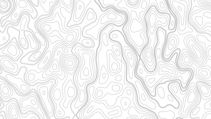 Topography map on white background. Contour line abstract terrain relief texture.  Vector contour topographic map. Topography and geography map grid abstract backdrop.  © Mst