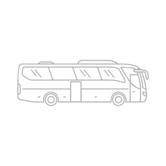 Coach bus outline icon