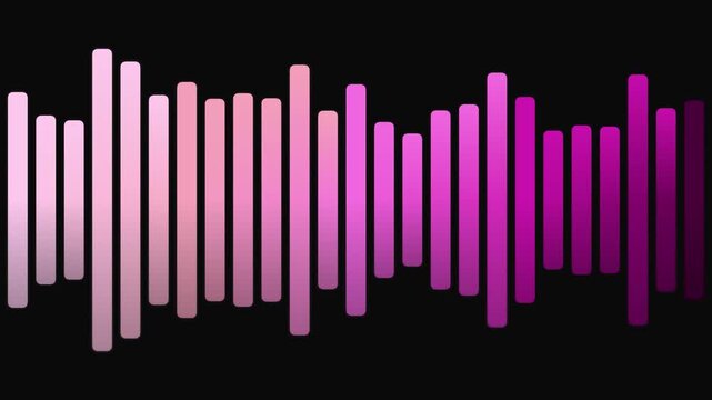 Magenta pink audio level visualizer bar