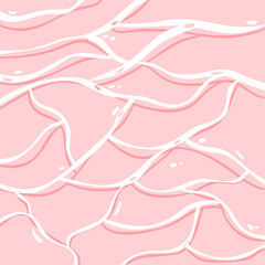 Soft pink abstract background with white wavy lines