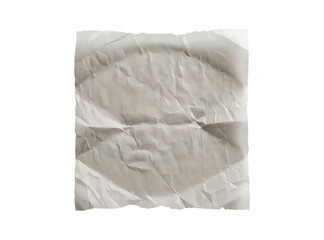 Png crumpled white tissue paper with creases and folds isolated on transparent background