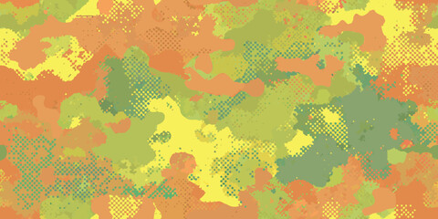 Abstract background with vibrant orange and green mottled textures