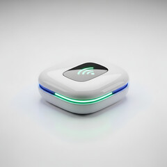 White square wifi device glow