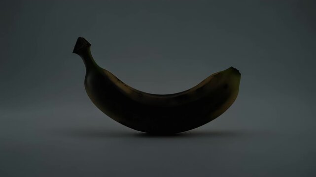 Banana ripening timelapse from green to yellow to overripe stages.