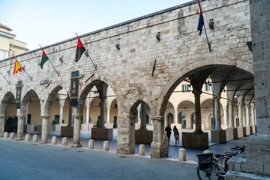 Ascoli, the Main Cloister of San Francesco