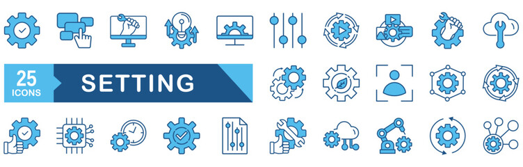 Settings icon set.�vector illustration concept for option, configuration, operation, gear, control, equalizer