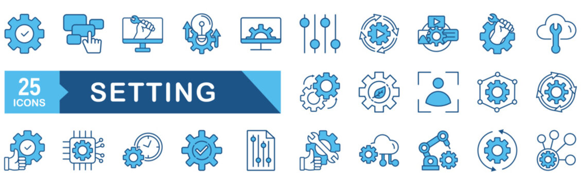 Settings icon set.�vector illustration concept for option, configuration, operation, gear, control, equalizer