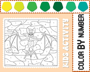 Fototapeta premium Halloween Color By Number Coloring Book For Adults: Beautiful Designs Halloween Color By Number Fantasy Skulls, Cats, Zombies , Pumpkins Halloween Color By Number For Adult