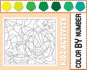 color by number coloring pages for kids activity book for Amazon product listing
