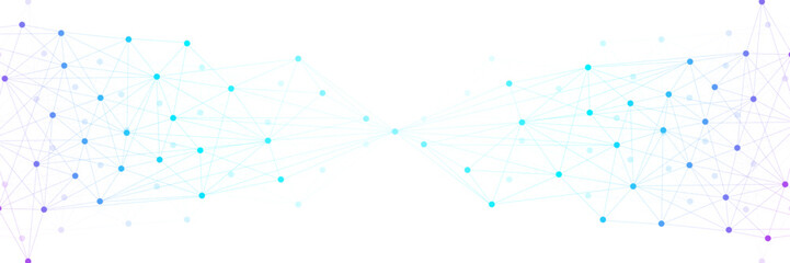 Abstract Digital Plexus Network Background for Technology and Artificial Intelligence. Neural Network Connecting Dots and Lines