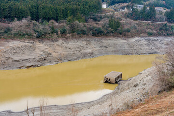 早明浦ダムの旧大川村役場