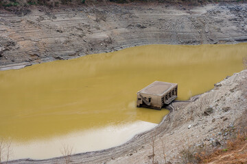 早明浦ダムの旧大川村役場