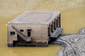 早明浦ダムの旧大川村役場