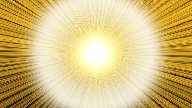 Radiating yellow rays, Bright yellow rays radiate outward, creating a vibrant and warm atmosphere