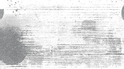 Obraz premium Abstract grey halftone pattern with scattered dots and horizontal lines