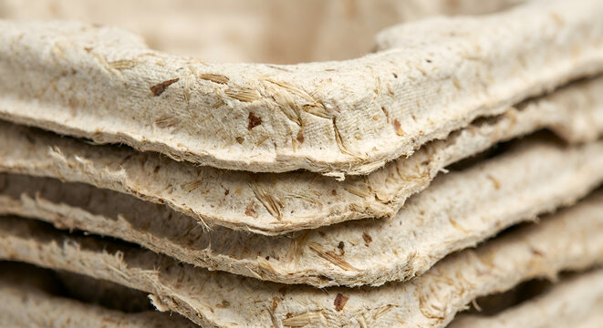 Texture of Biodegradable Molded Pulp Packaging, Sustainable Eco-Friendly Shipping Materials.