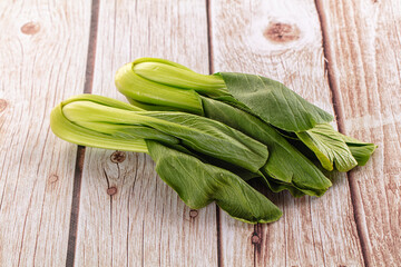 Organic raw green Bok Choy