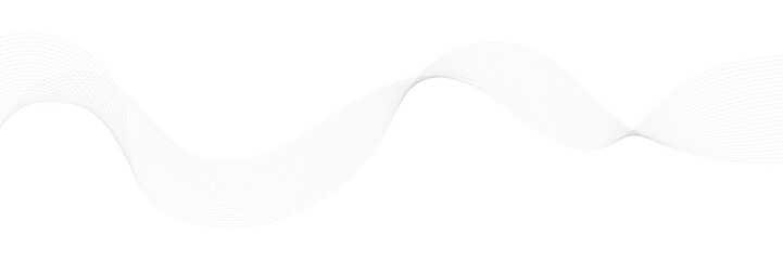 Elegant abstract gray wave lines creating a futuristic background design. Elegant white wave banner vector illustration.