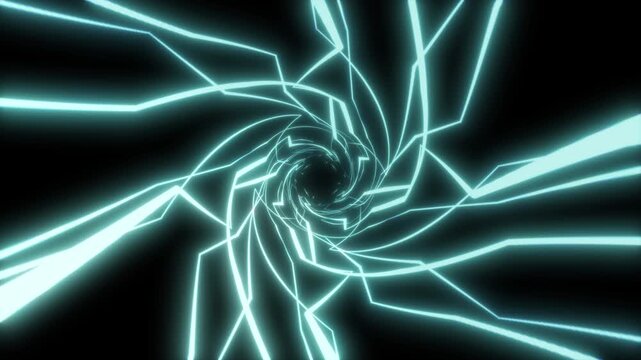 Blue Electric swirl lightning spark loop effect animation
