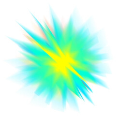 An abstract star burst blur shape transparent design element.