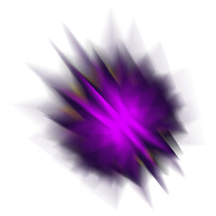 An abstract star burst blur shape transparent design element.