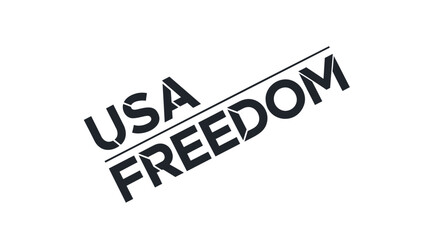 Obraz premium USA freedom stamp vector graphic